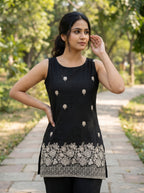 Classic Black Embroidery Kurti