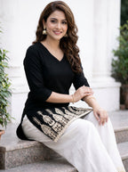 Black Embroidery Kurti